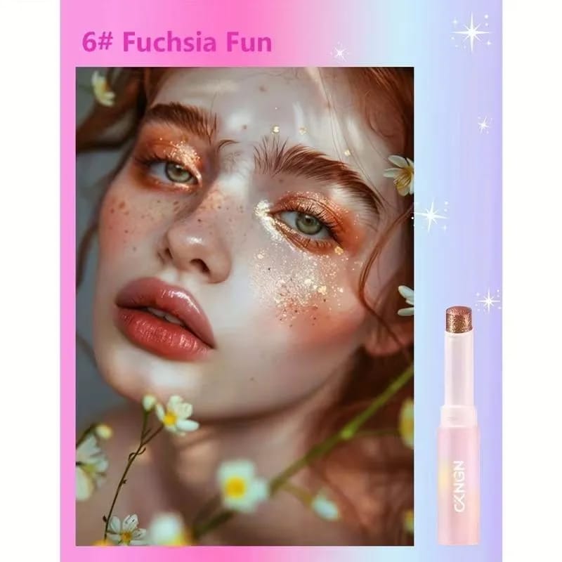 2 In 1 Jelly Shiny Shimmering Eyeshadow Stick | Long Lasting Glow Makeup Stick