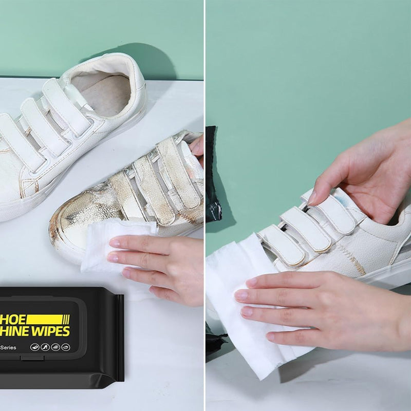 Disposable Shoe Cleaning Wipes | Quick Shine Clean Wet Wipes (50 Wipes In 1 Packet)