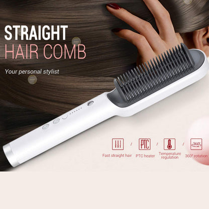 Hair Straightener Brush – Fast Heating, Smooth Styling