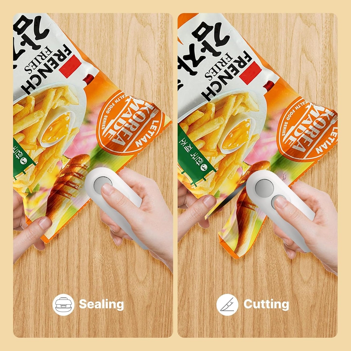Mini Heat Sealing Machine 2-in-1 Cutter & Sealer