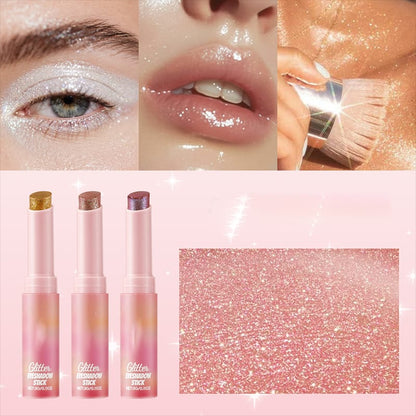 2 In 1 Jelly Shiny Shimmering Eyeshadow Stick | Long Lasting Glow Makeup Stick