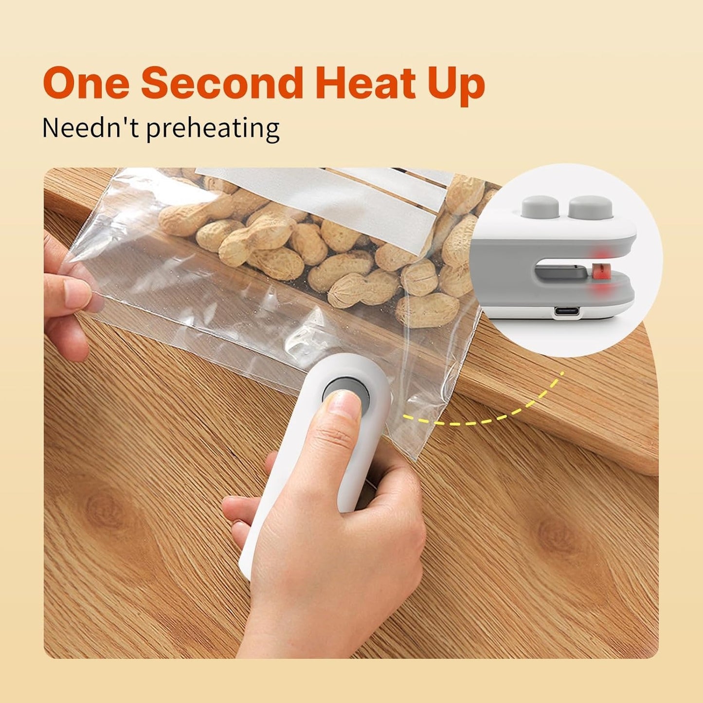 Mini Heat Sealing Machine 2-in-1 Cutter & Sealer