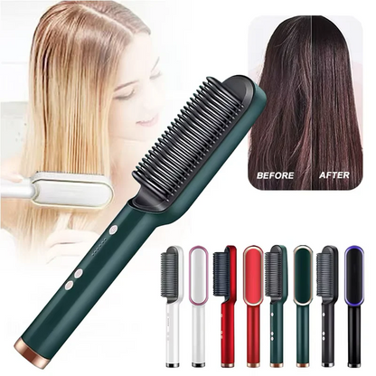 Hair Straightener Brush – Fast Heating, Smooth Styling