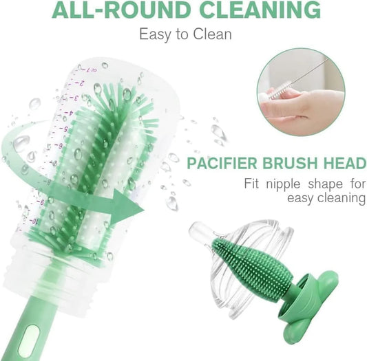 3-in-1 Silicone Baby Bottle Cleaning Brush Set